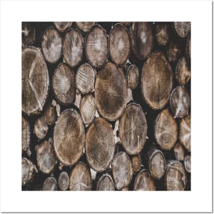 rustic country firewood log cabin lumberjack lumber wood Posters and Art